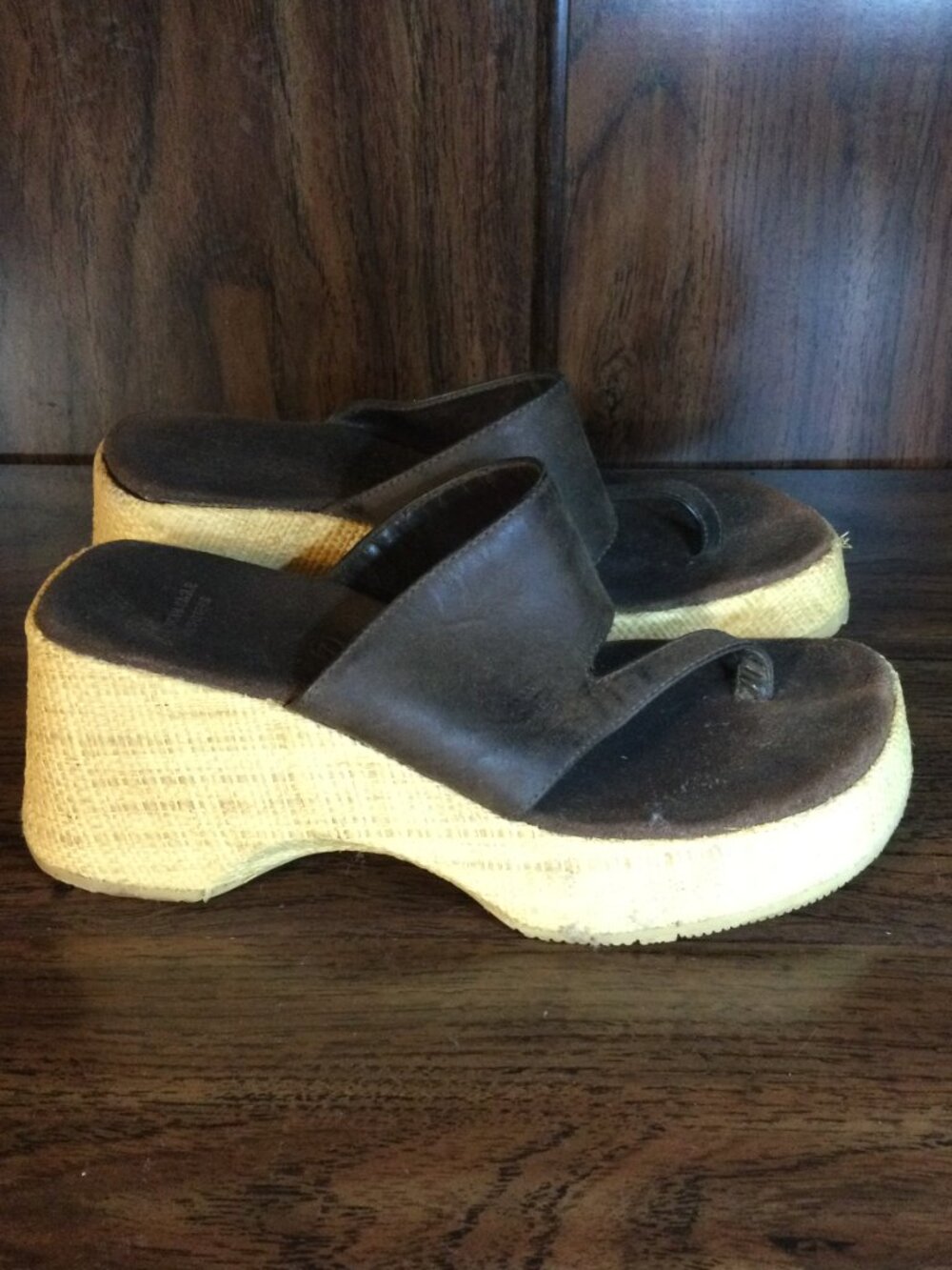 American Eagle Outfitters espadrilles-like Platform Sandals (7) Vintage Y2K
